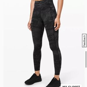 Lululemon Fast & Free High Rise 25” Tight- size 4- camo